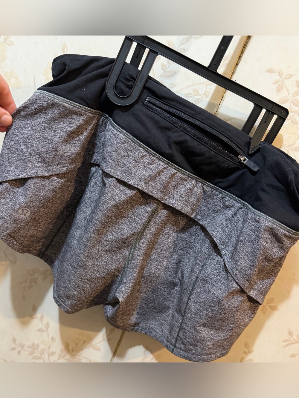 lululemon athletica Gray and Black Athletic Shorts